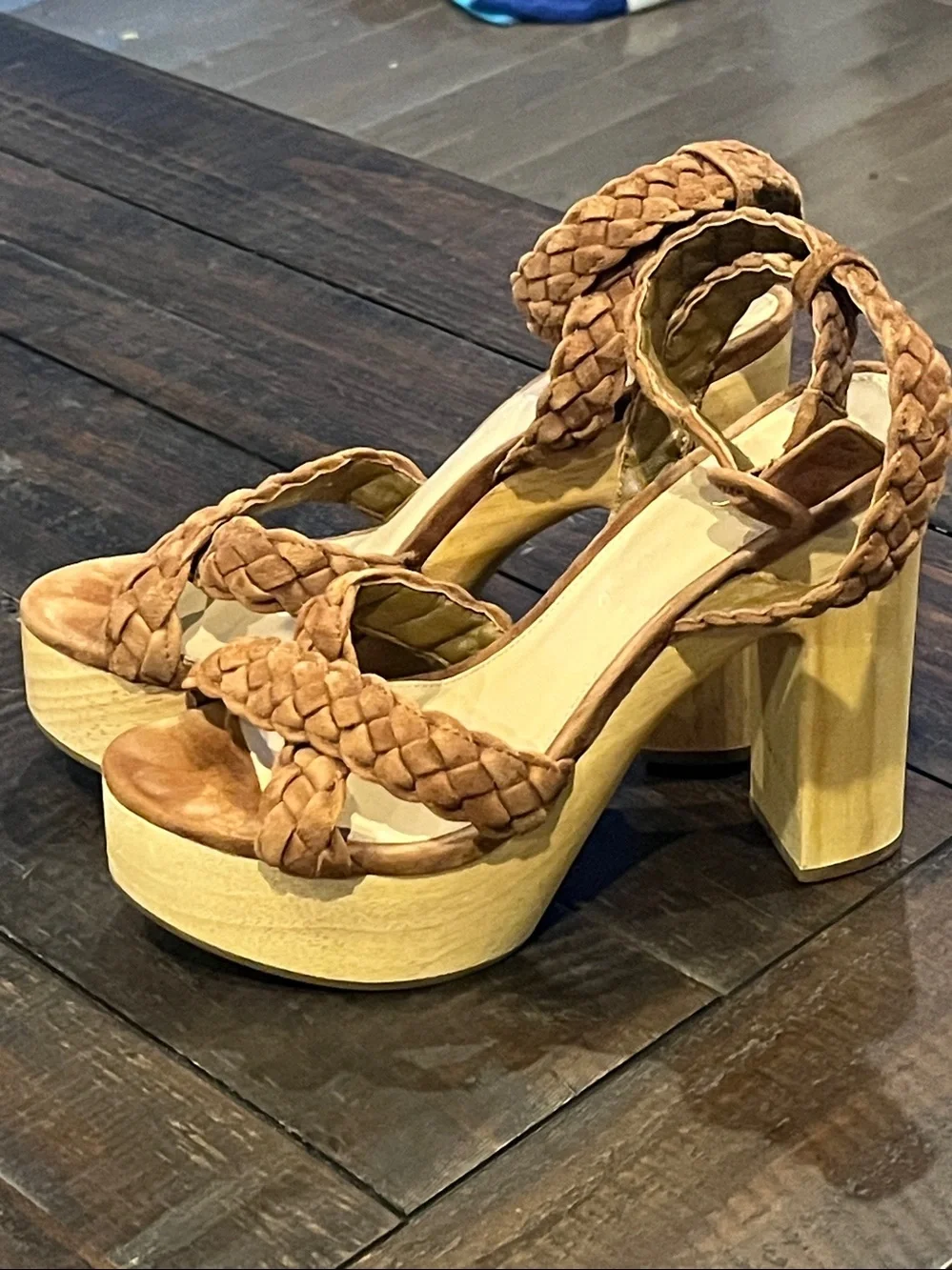Veronica Beard Gael Hazelwood Suede Platform Sandals
